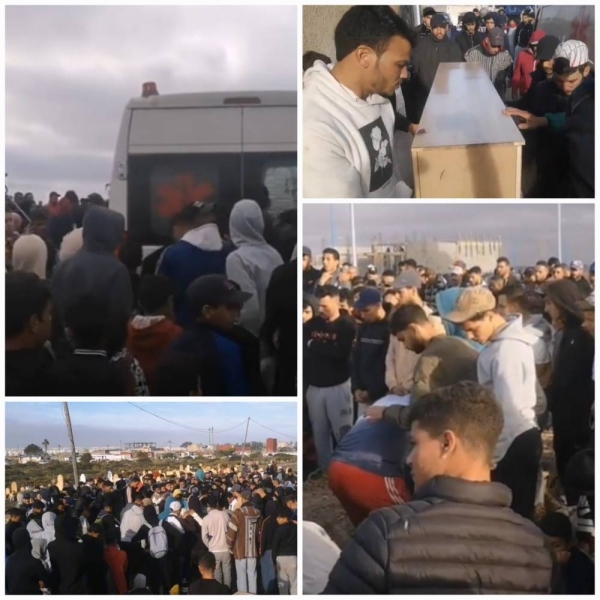 جنازة الضحية زهر الملقب ب "دافيد"