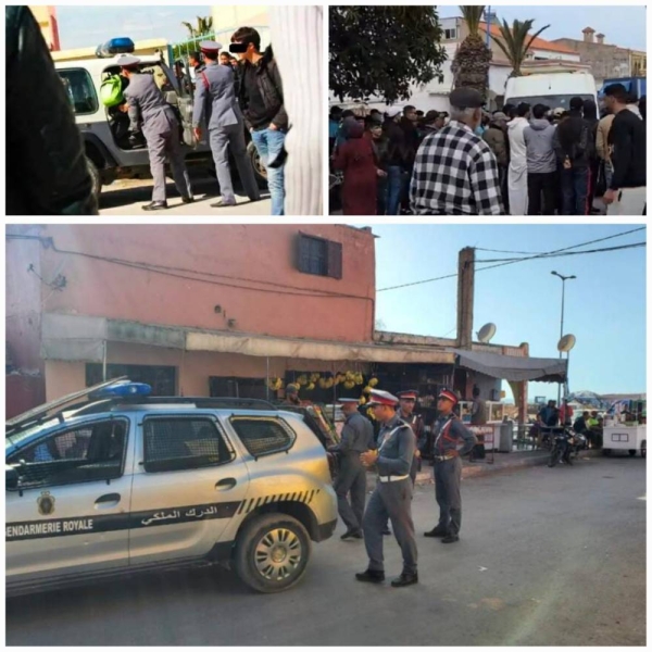 لحظة إلقاء القبض على المتهمين