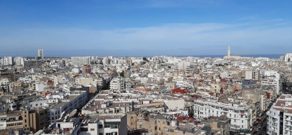 Casablanca city buildings from above