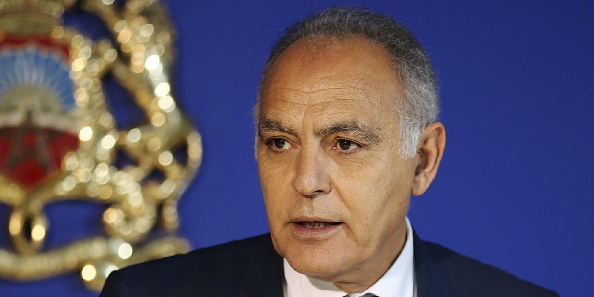 Moroccan Foreign Minister Salaheddine Mezouar speaks during a news conference regarding a dispute with the United Nations, at the Foreign Ministry in Rabat