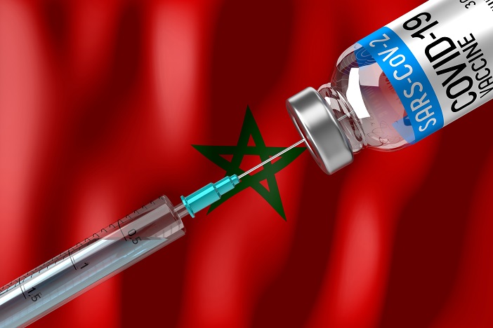 Covid-19,,Sars-cov-2,,Coronavirus,Vaccination,Programme,In,Morocco,,Vial,And,Syringe